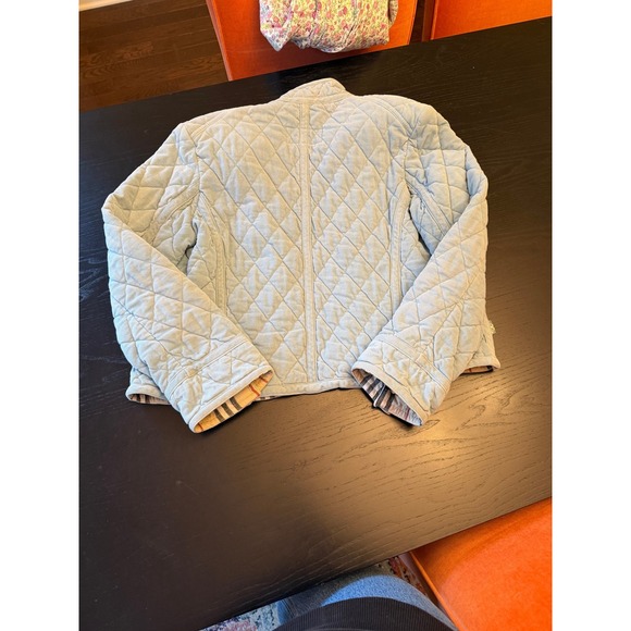 Burberry Quilted Jacket Beige Classic Check Lining Made in England Women's - Picture 7 of 7